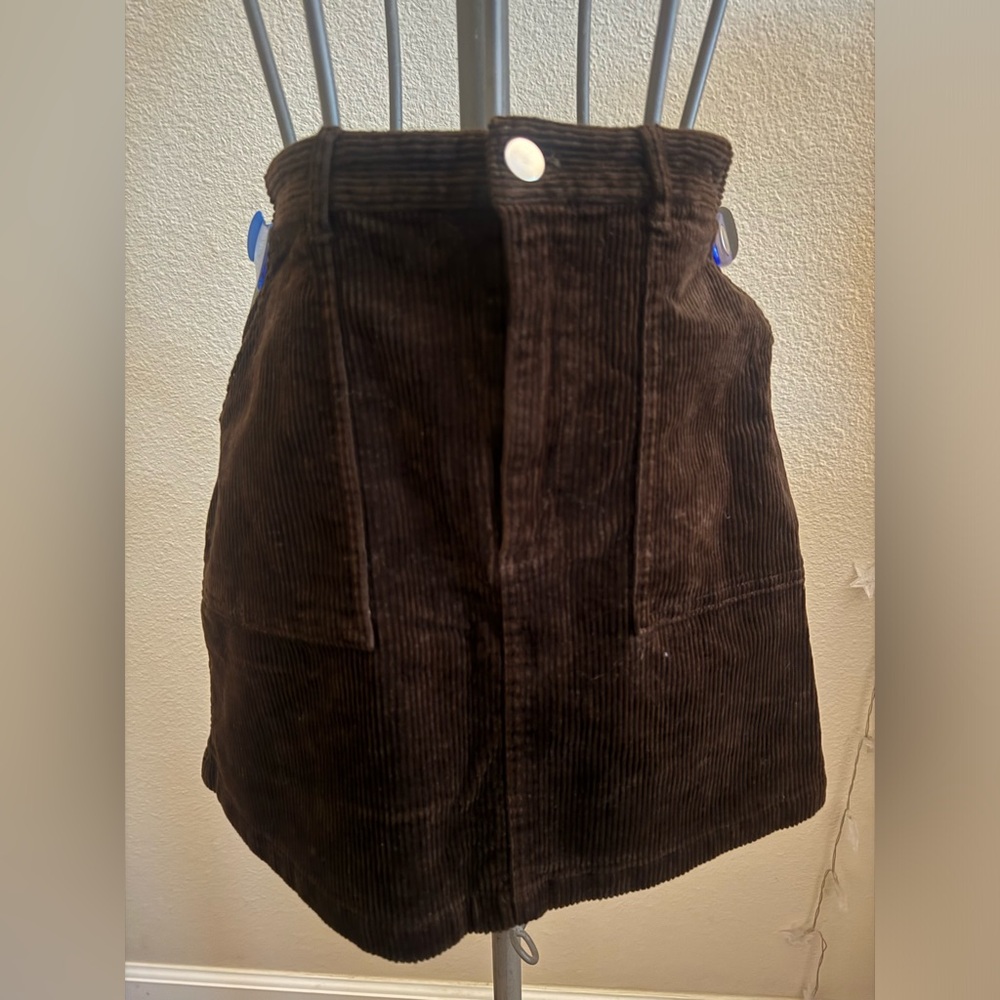 Apricot Lane Mini Skirt - Brown Corduroy - Size 36 - Never Worn - With Tags